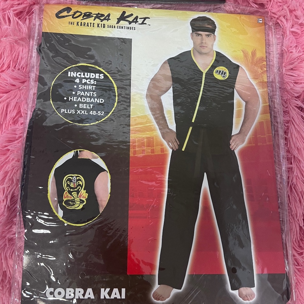 Halloween Costume, Adult Size XXL, Karate Kid, Cobra Kai